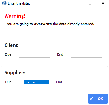 UEnter the dates window